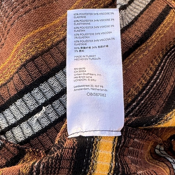 Maeve by Anthropologie Striped Wrap Midi Dress Brown Size XS - Picture 12 of 12